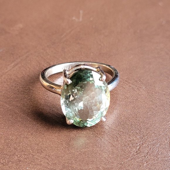 Stunning Natural Afghan Aquamarine Ring 3.65 CT, 18KT white gold, Blue-Green - Picture 3 of 10